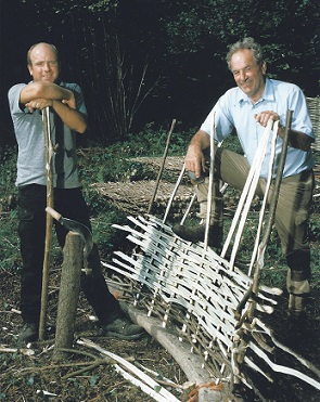 Alan and Steve Brown with hurdle